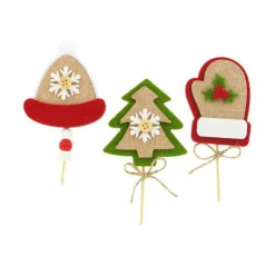 3 Décors De Noël Assortis En Feutrine Theme 3>Cerf Dellier Best