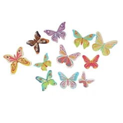 17 Papillons 3D Comestibles En Azyme Assortis Patisdecor>Cerf Dellier Sale