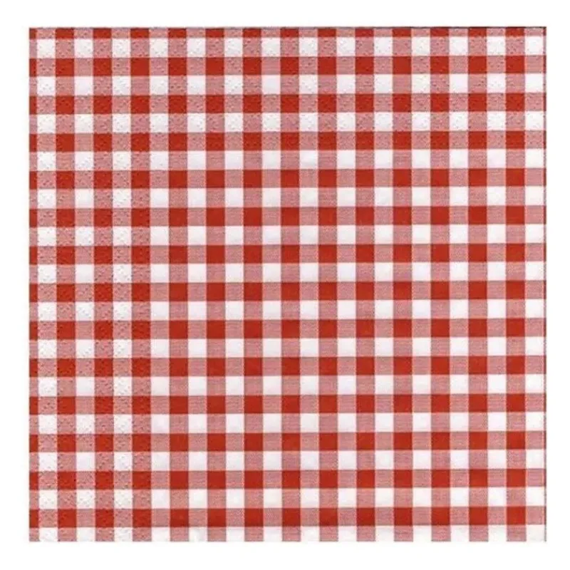 50 Serviettes De Table Vichy Rouge>Cerf Dellier Outlet