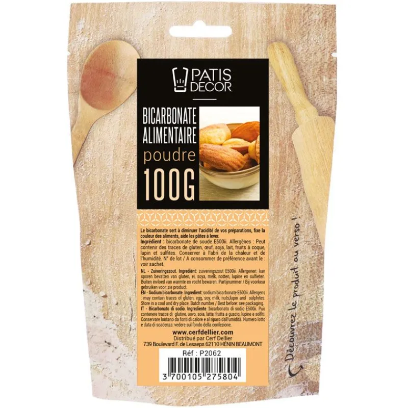 Cerf Dellier Levures*Bicarbonate Alimentaire Patisdecor 100 G