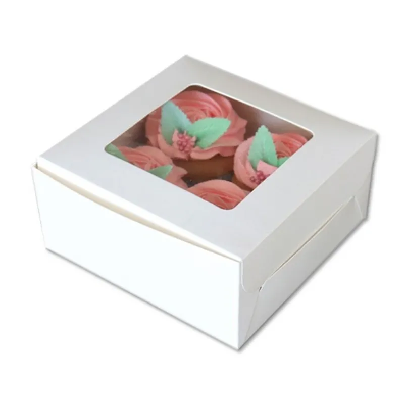 Boite 4 Cupcakes Blanche 16 X 16 Cm Patisdecor>Cerf Dellier New