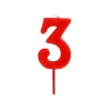 Bougie Anniversaire Chiffre 3 Rouge Patisdecor>Cerf Dellier New