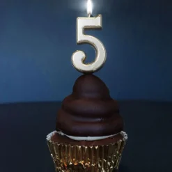 Bougie Anniversaire Doree Chiffre 5 Patisdecor>Cerf Dellier Clearance