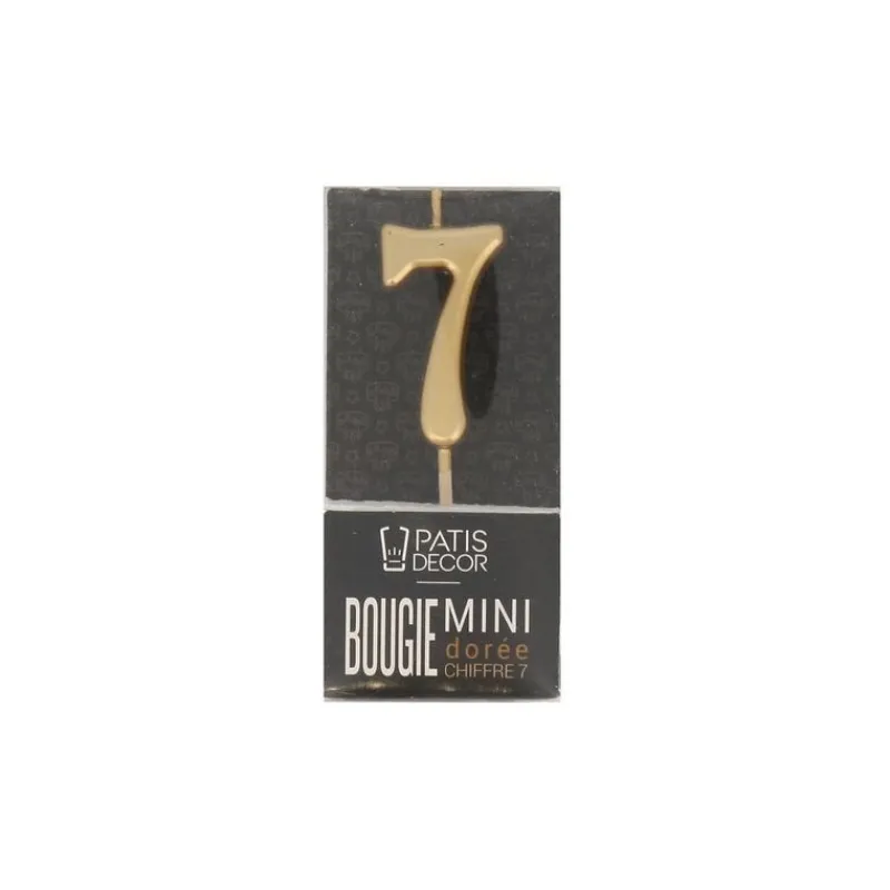 Bougie Anniversaire Doree Chiffre 7 Patisdecor>Cerf Dellier Clearance