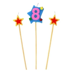 Bougies Chiffre 8 Et Etoiles Sur Piques Patisdecor>Cerf Dellier Outlet
