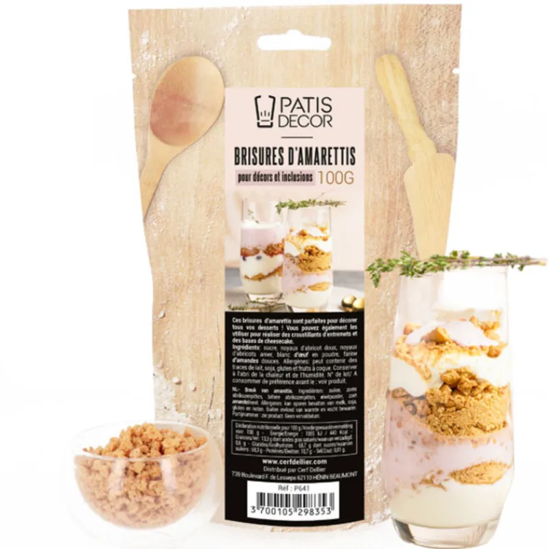 Cerf Dellier Meringuettes Et Brisures*Brisures D'Amaretti Patisdecor 100 G - Ddm 08/23