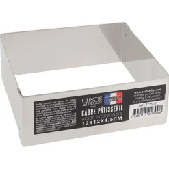 Cerf Dellier Cadres À Patisserie*Cadre A Mousse Inox H 4,5 Cm 12 X 12 Cm Patisdecor