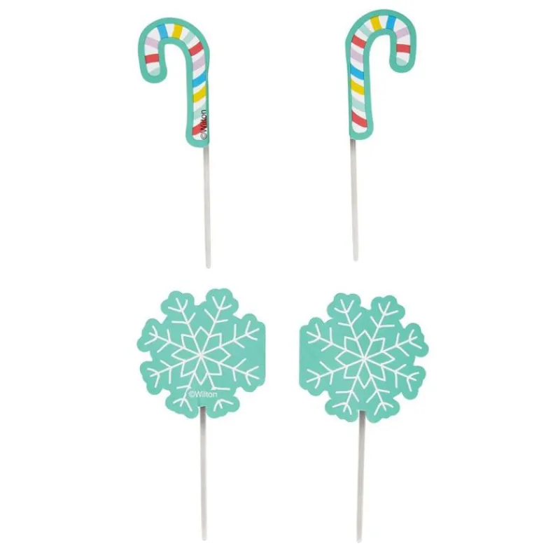 Cake Topper Flocon Et Sucre D'Orge Wilton (X 12)>Cerf Dellier Clearance