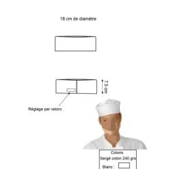 Calot Reglable Blanc Serge><noscript><img width=