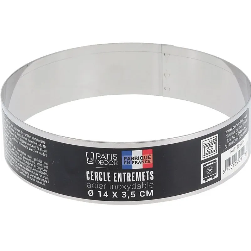 Cerf Dellier Cercles À Patisserie*Cercle A Entremets Inox H 3,5 Cm 14 Cm Patisdecor