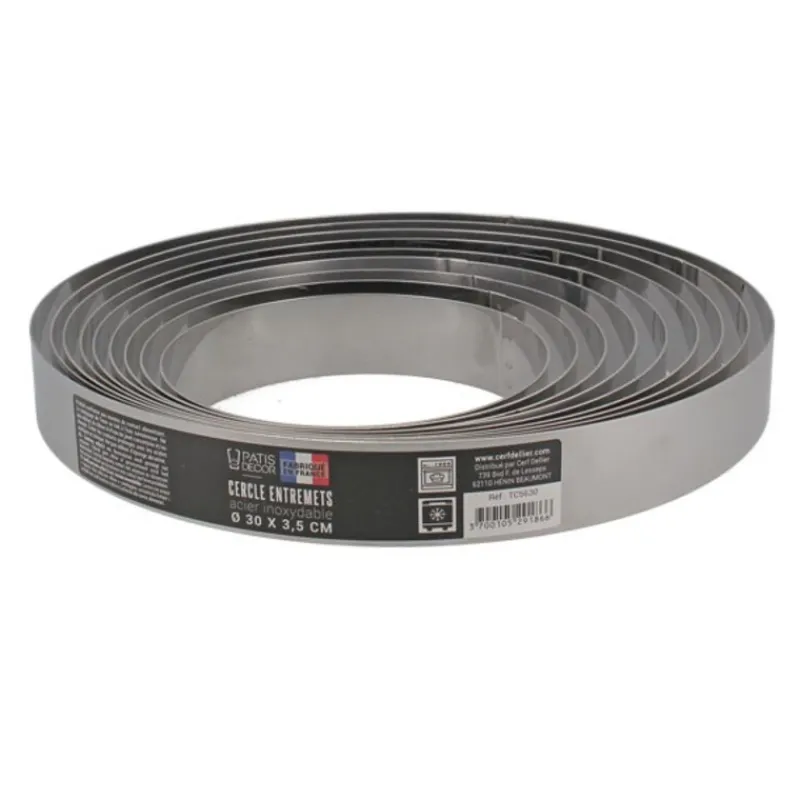 Cerf Dellier Cercles À Patisserie*Cercle A Entremets Inox H 3,5 Cm 20 Cm Patisdecor