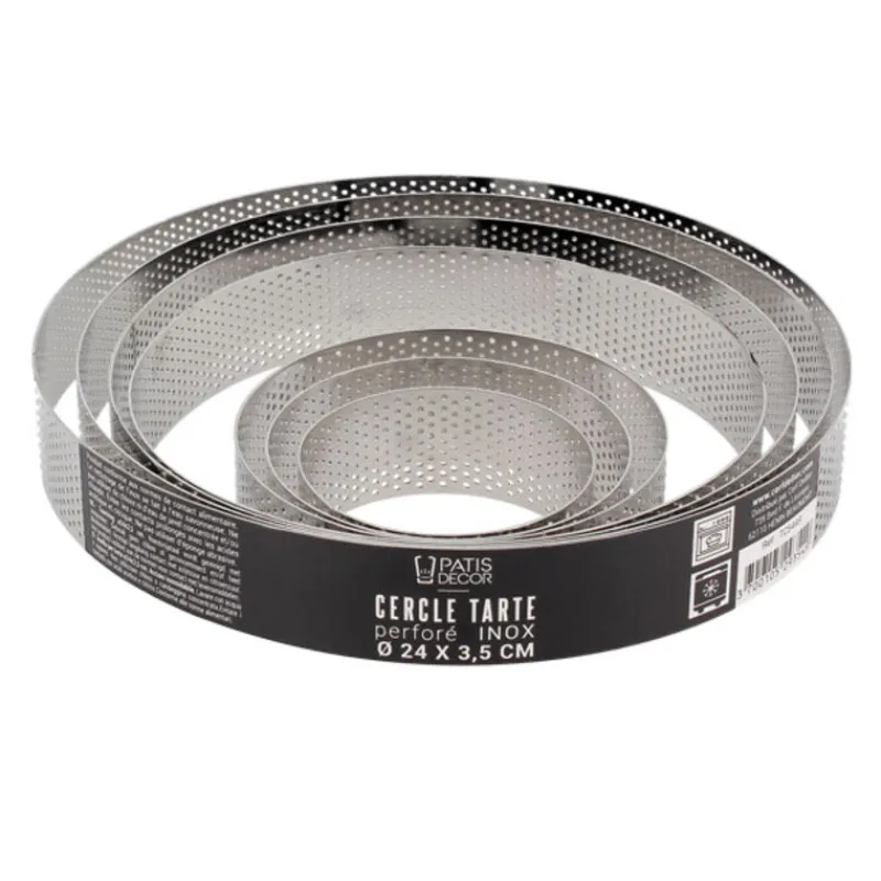 Cerf Dellier Cercles À Patisserie*Cercle A Tarte Perfore Inox H 3,5 Cm 17 Cm Patisdecor