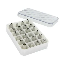 Cerf Dellier Douilles*Coffret 24 Douilles Décors Fins Inox