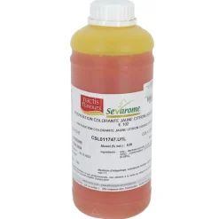Cerf Dellier Colorants Alimentaires Liquides*Colorant Liquide Hydrosoluble Jaune Citron 1L