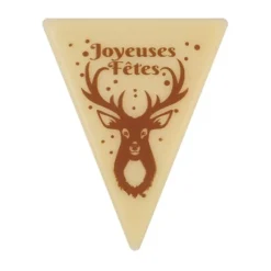 Décoration Bûche De Noël Motif Cerf En Chocolat Blanc (X108)>Cerf Dellier Sale