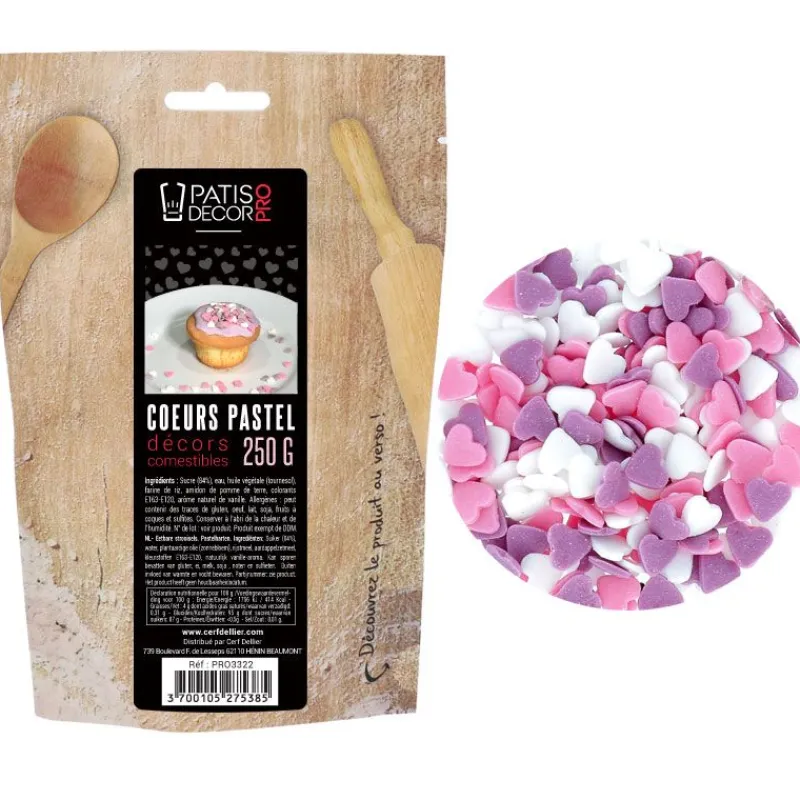 Décors Comestibles Coeurs Patisdecor Pro 250 G>Cerf Dellier Online