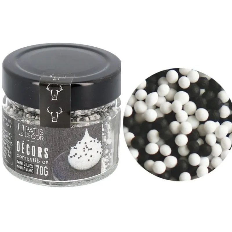 Décors Mini Billes Noires Et Blanches Patisdecor>Cerf Dellier Online