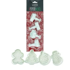 Découpoirs Éjecteurs Assortis Theme Noël (X 4)>Cerf Dellier Outlet
