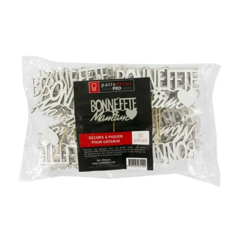 Decor Bonne Fete Maman Sur Pique (X30)>Cerf Dellier Outlet