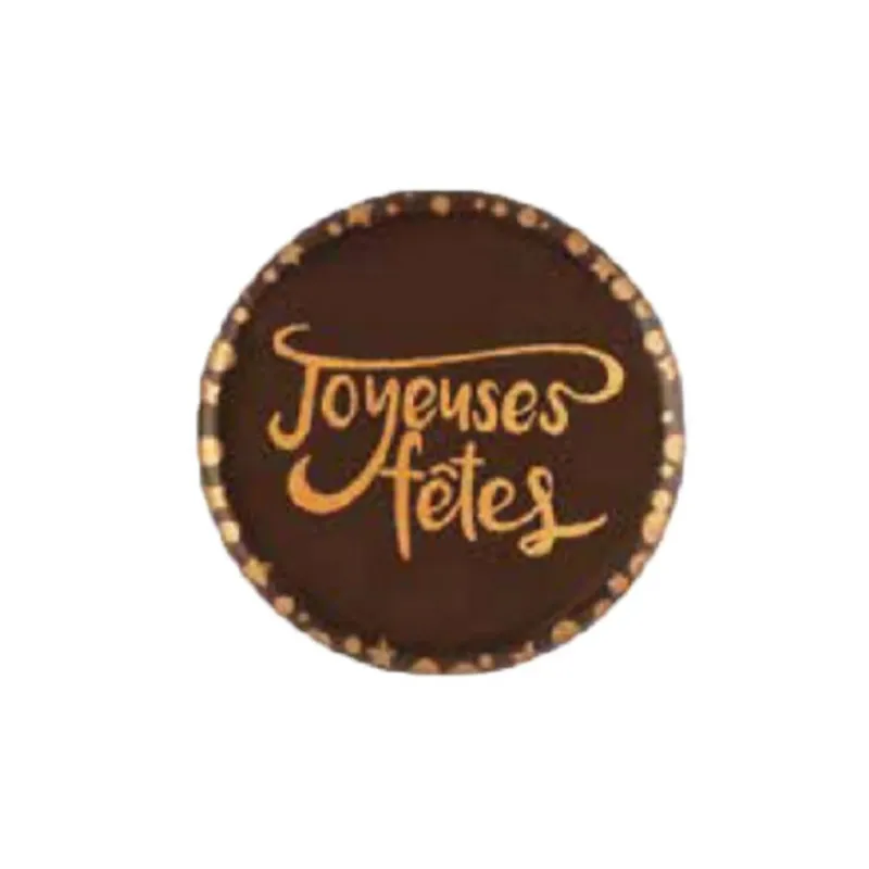Disques Scintillants Chocolat Noir Joyeuses Fêtes (X96)>Cerf Dellier New