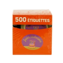 Etiquette Adhesive Joyeux Anniversaire Violet X500>Cerf Dellier Clearance