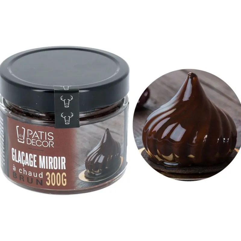 Cerf Dellier Glaçages Et Nappages*Glacage Miroir A Chaud Brun Patisdecor 300 G - Ddm 07/23