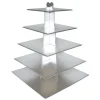Grand Presentoir Cupcakes Argent Carre>Cerf Dellier Discount