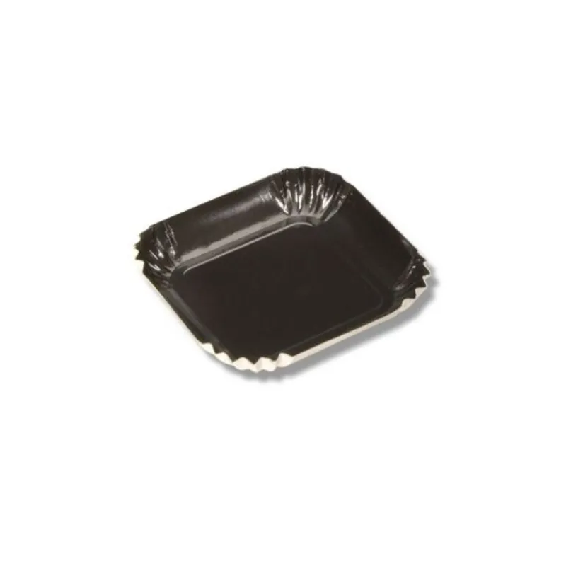 Mini Assiette Carton Carree Noire 65 Mm (X100)>Cerf Dellier Clearance