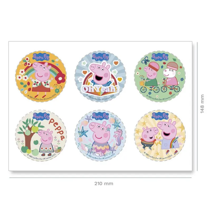 Mini Disques Azyme Peppa Pig (X6)>Cerf Dellier Discount