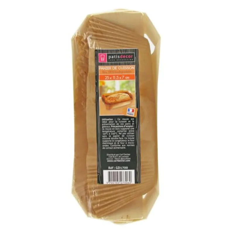 Cerf Dellier Moules À Cake*Moule De Cuisson Bois 25 X 11,5 X 7 Cm