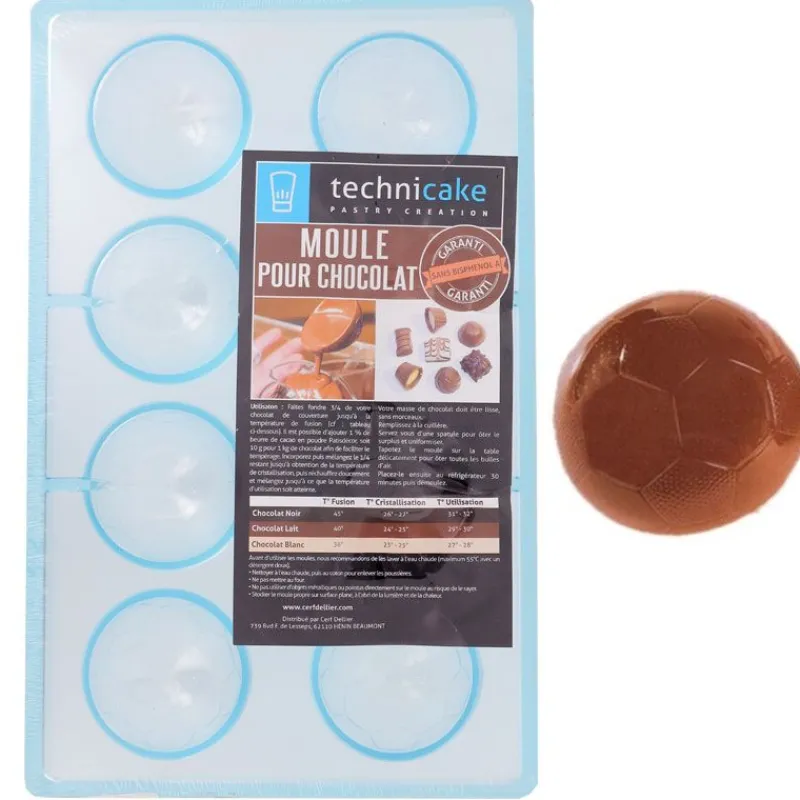 Cerf Dellier Moules Chocolat*Moule Petits Ballons De Foot 5 Cm