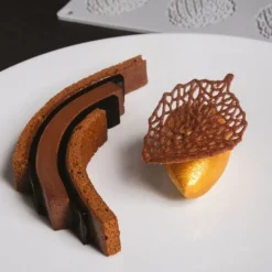 Cerf Dellier Gâteaux Individuels*Moule Silicone Feuilles Pavoni