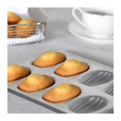 Cerf Dellier Moules À Madeleine*Plaque A 12 Madeleines En Fer Blanc Gobel