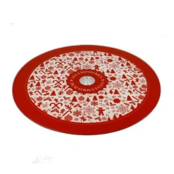 Plateau Tournant Verre Noël 28 Cm>Cerf Dellier Clearance