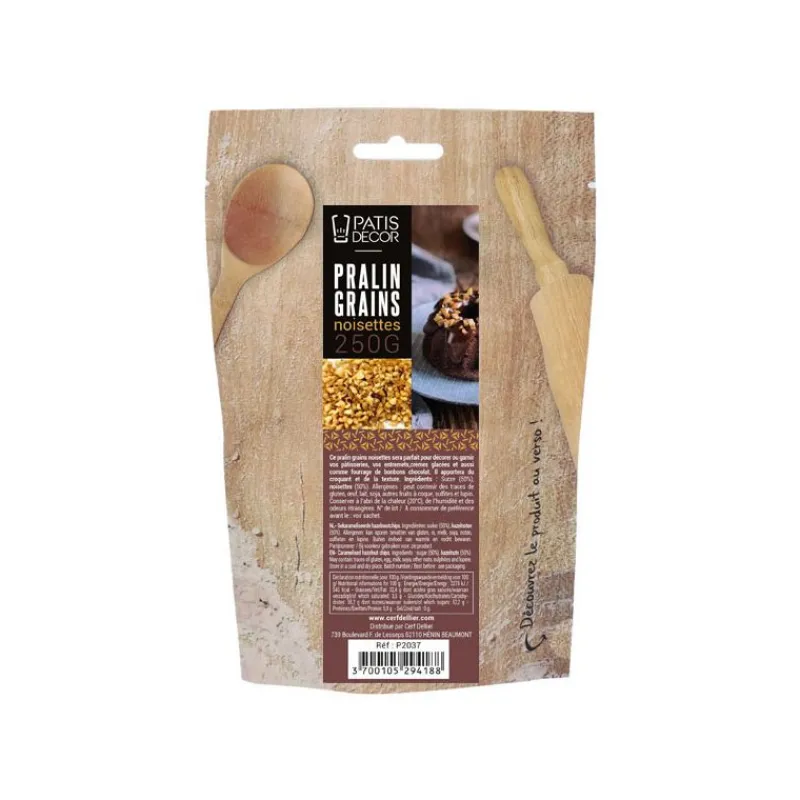 Cerf Dellier Pralinés Et Pates D'Aromatisation*Pralin Grains Noisette Patisdecor 250 G