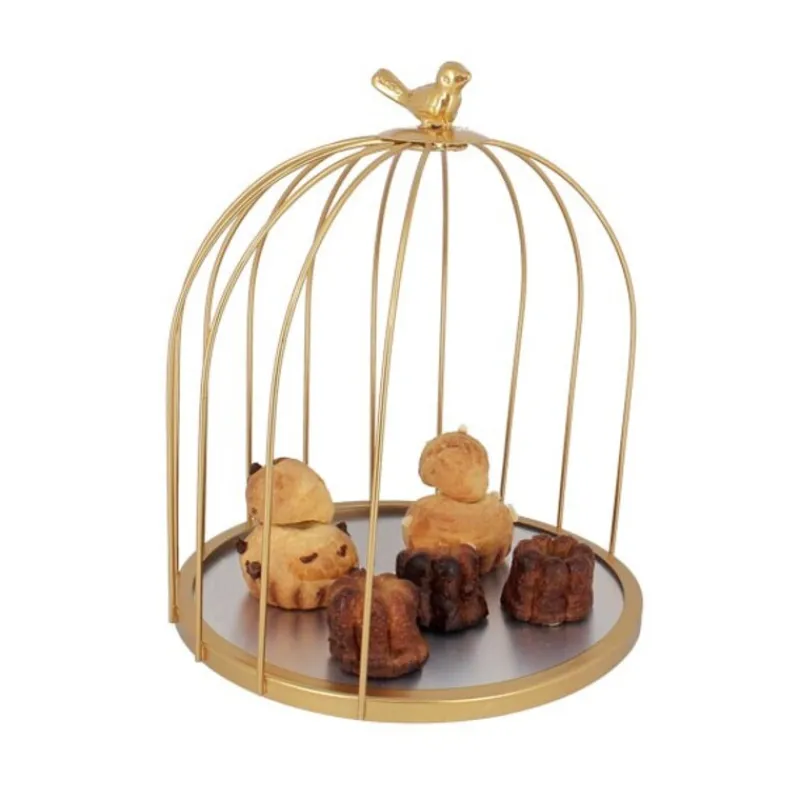 Presentoir Cage A Oiseaux Dore Patisdecor 25 Cm>Cerf Dellier Outlet