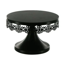 Presentoir Gateau Noir Broderie 18 Cm>Cerf Dellier New