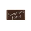 Rectangles Chocolat Noir Boule De Neige Joyeuses Fêtes (X64)>Cerf Dellier