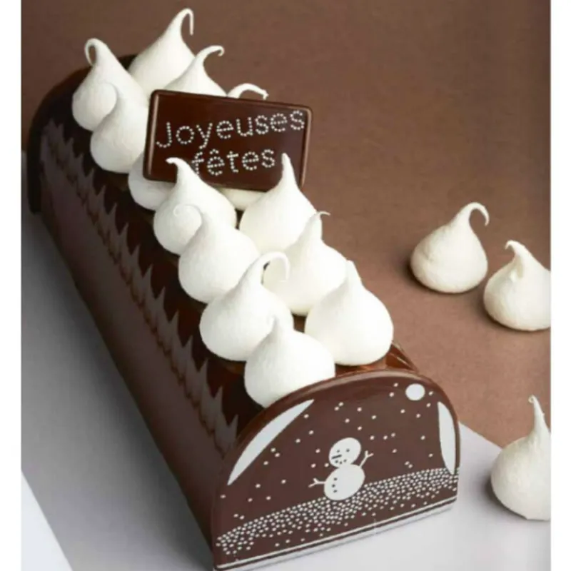 Rectangles Chocolat Noir Boule De Neige Joyeuses Fêtes (X64)>Cerf Dellier