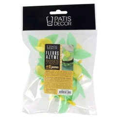 Roses Jaunes Avec Feuilles Patisdecor X10>Cerf Dellier New