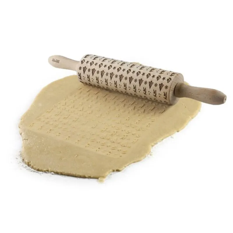 Cerf Dellier Rouleaux A Patisserie*Rouleau Empreintes En Bois Noël