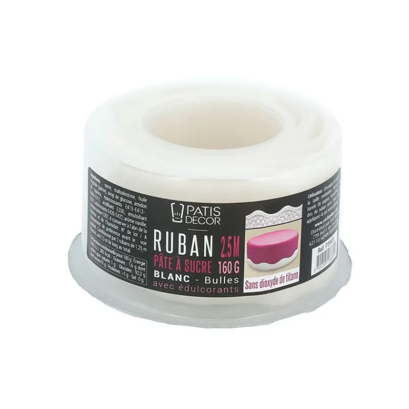 Cerf Dellier Ruban Pâte À Sucre*Ruban Pâte À Sucre Bulles H 3 Cm (2,5 M)