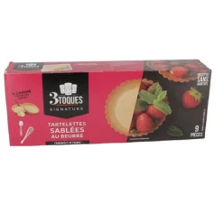 Cerf Dellier Prets A Garnir Sucrés*Tartelettes Sablees Au Beurre (X9)