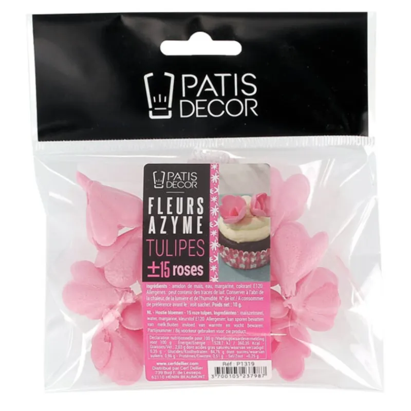 Tulipes Roses En Azyme Patisdecor (X15)>Cerf Dellier Hot